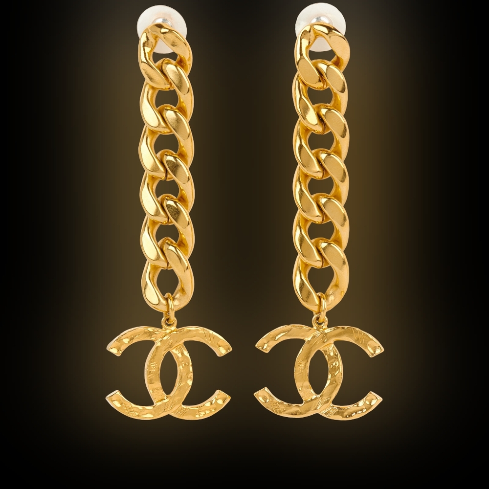 Chanel 2020 20P Gold Chain Earrings
